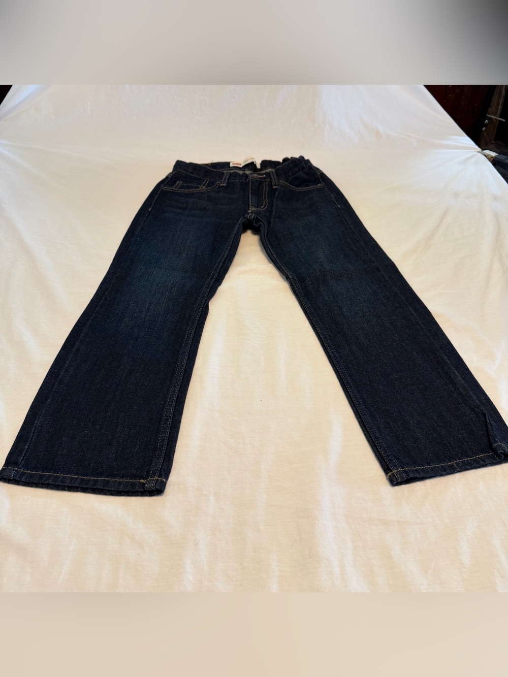 Boys Levi's 505 Dark Indigo Bootcut Jeans size 8 regular